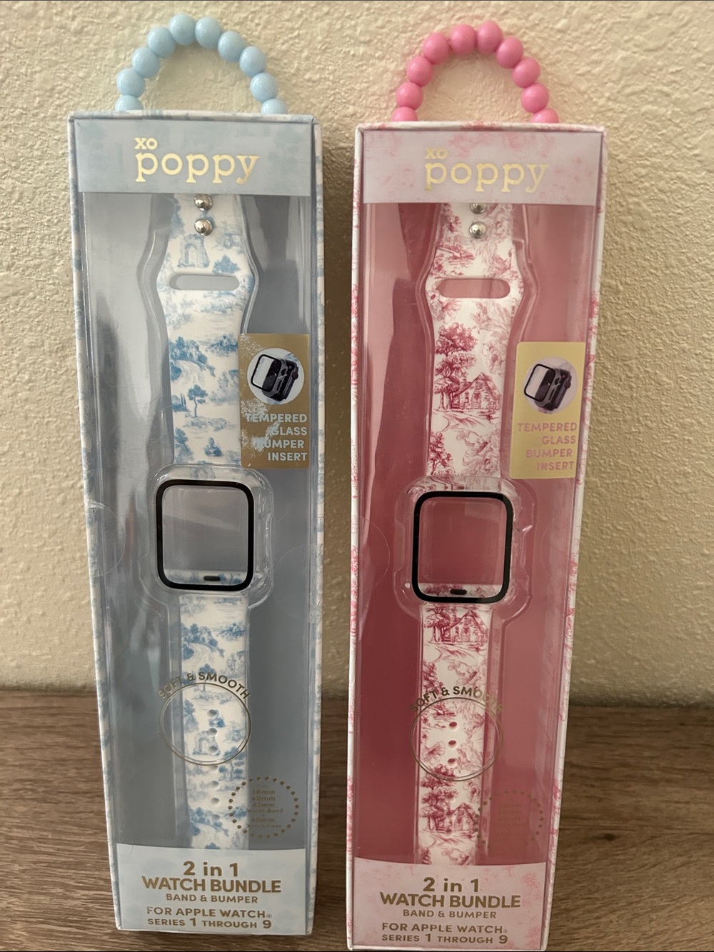 2-in-1 Watch Bundle for Apple Watch - Pink / Blue 2 pcs